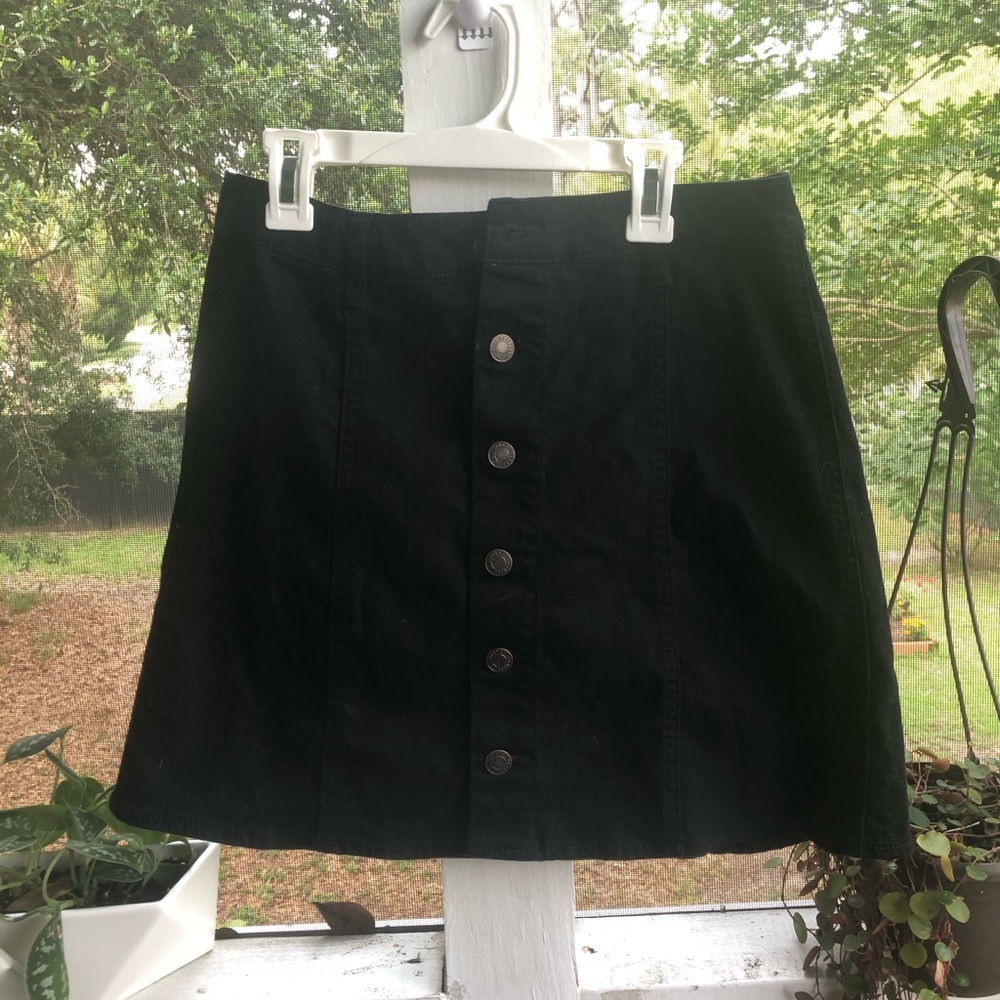 Black Corduroy Skirt